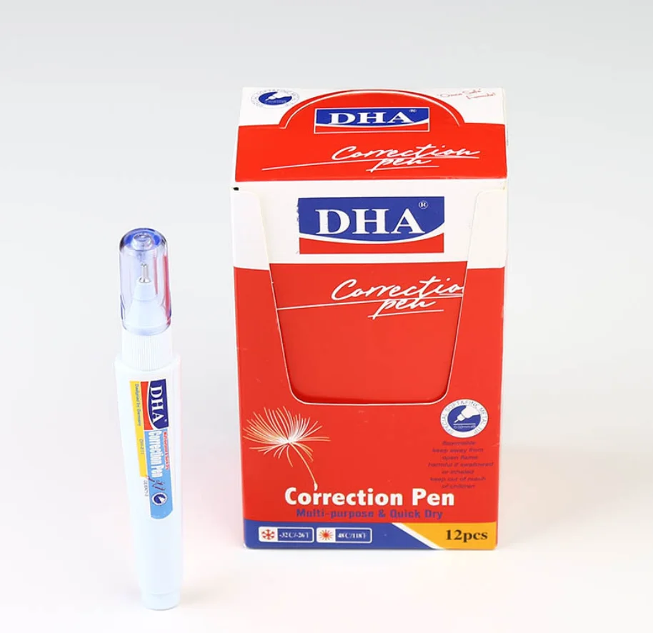 
Fair wholesale high quality white correction fluid pen for students 