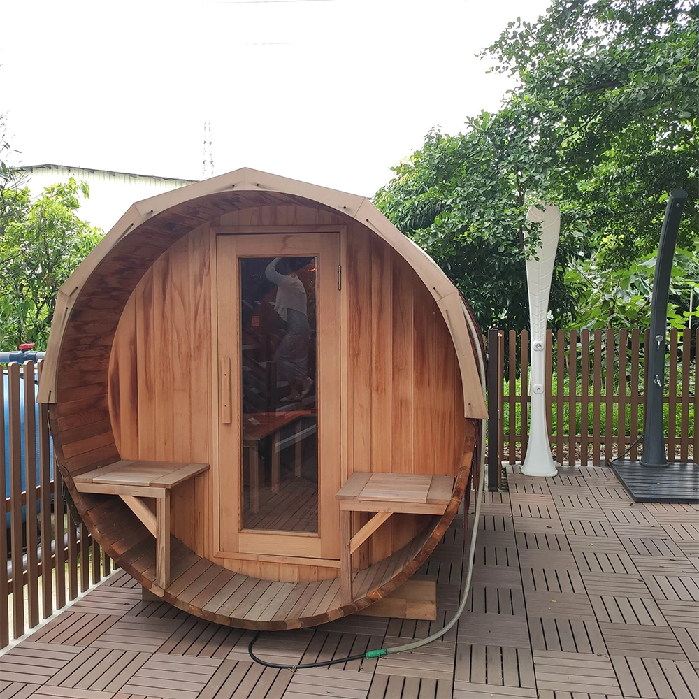 Waterproof portable Factory Outdoor barel Sauna Room Infrared Steam Steam Spa Tubs & Sauna Rooms