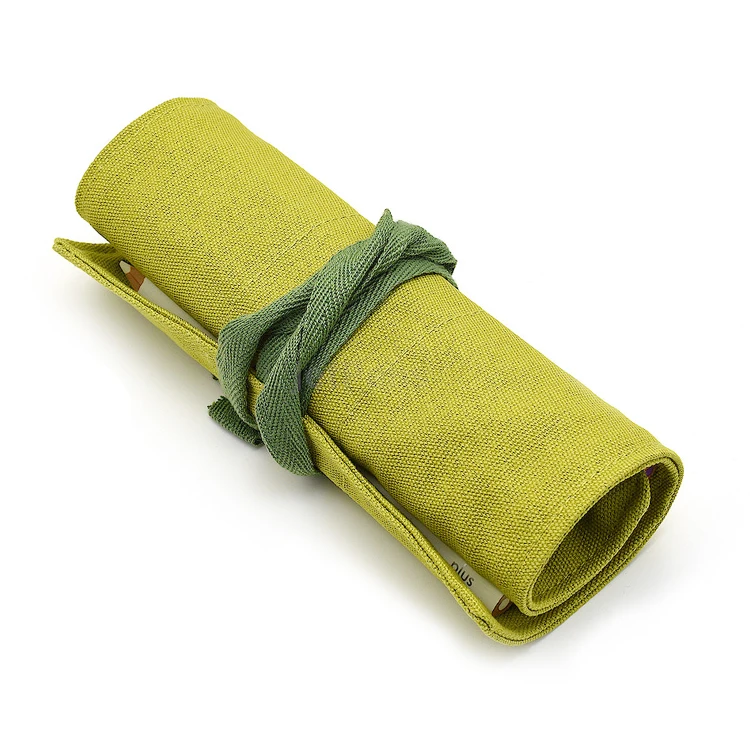 Hot Sales Stationery Storage Sketch Pencil Holder Bag Custom logo Canvas Roll up Pencil Case for Color Pencils
