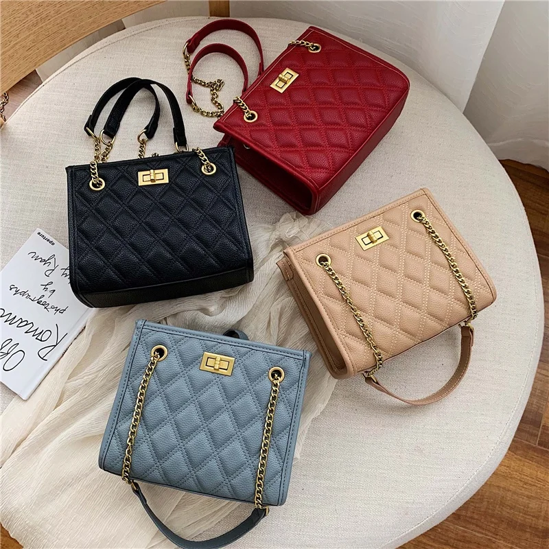 2021 Popular Designer OL PU Leather Purses Manufacturer Tote Shoulder Bags Women Handbags Luxury Ladies in Bulk