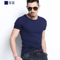 Wholesale OEM summer v neck white t shirt for men