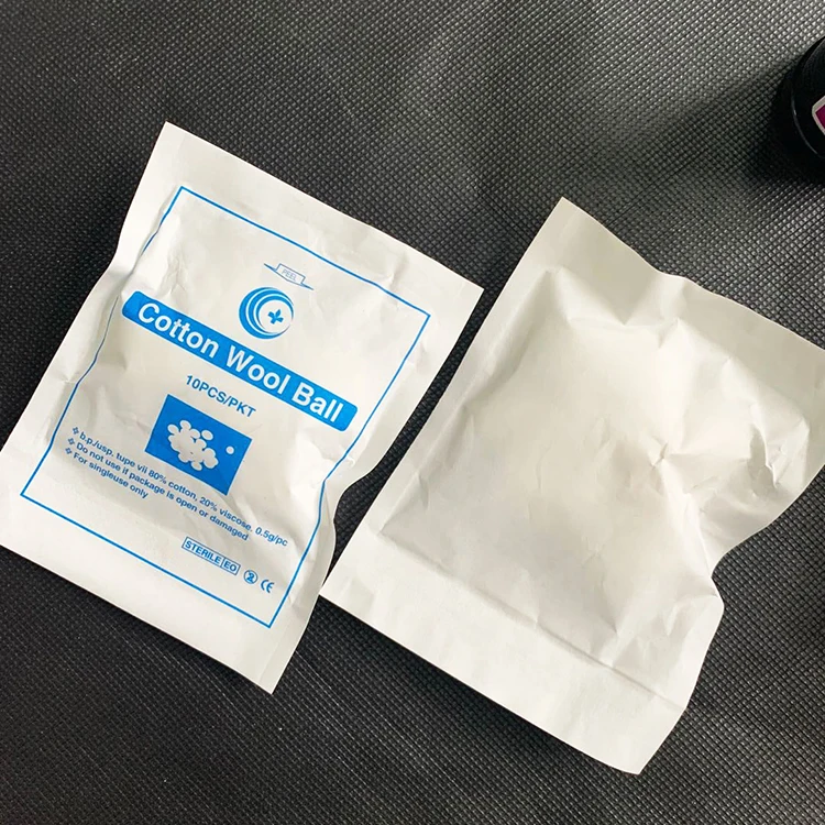 High Quality  CE Certification Disposable Medical Cotton Ball 10 Pieces Household Cleaning Supplies First Aid Kit Accessories
