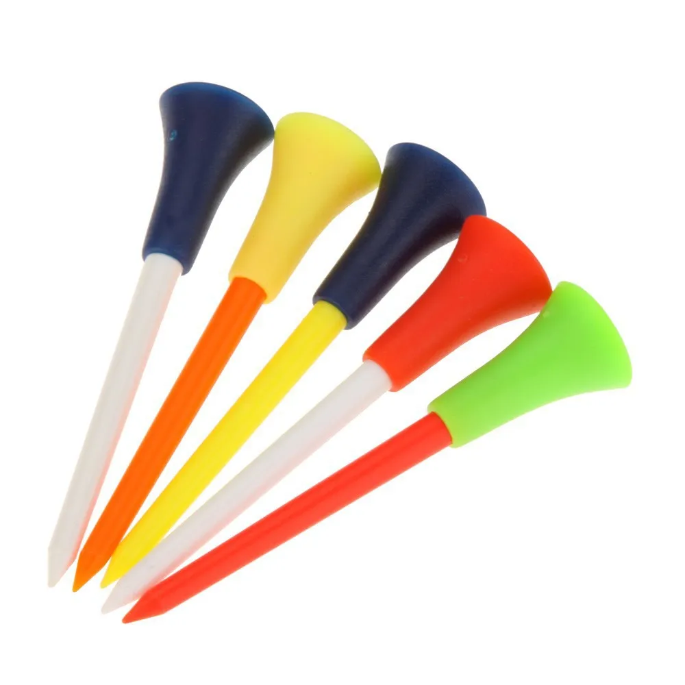 Golf colorful plastic ball nail seat durable golf tee with soft rubber cover high-quality golf accessories and supplies