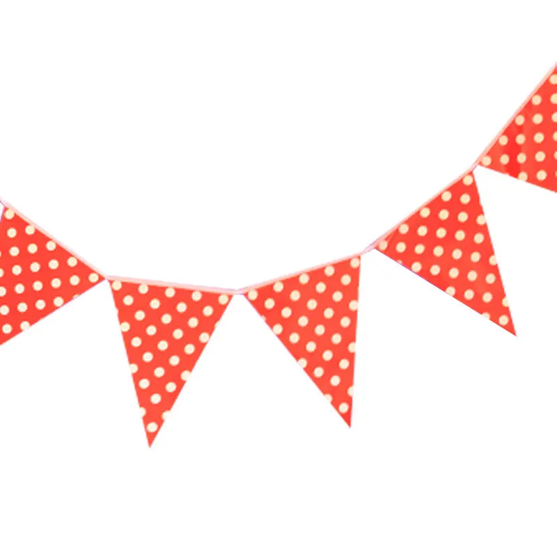 New party bunting banner supplies decorative baby shower banner color pennant festive atmosphere dot small bunting party hanging