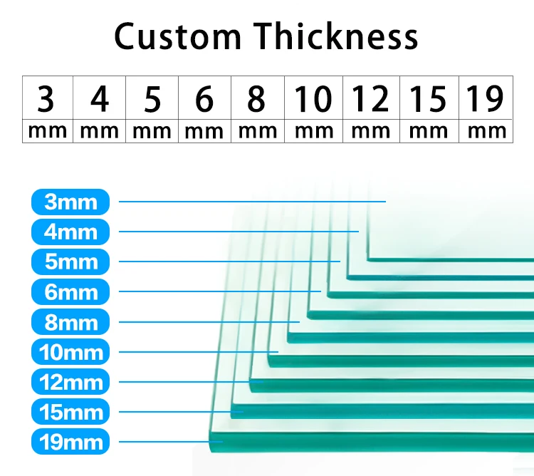 Factory Custom Black Crystal Silk Screen Polished Glass Cover Socket Frame Panel Glass