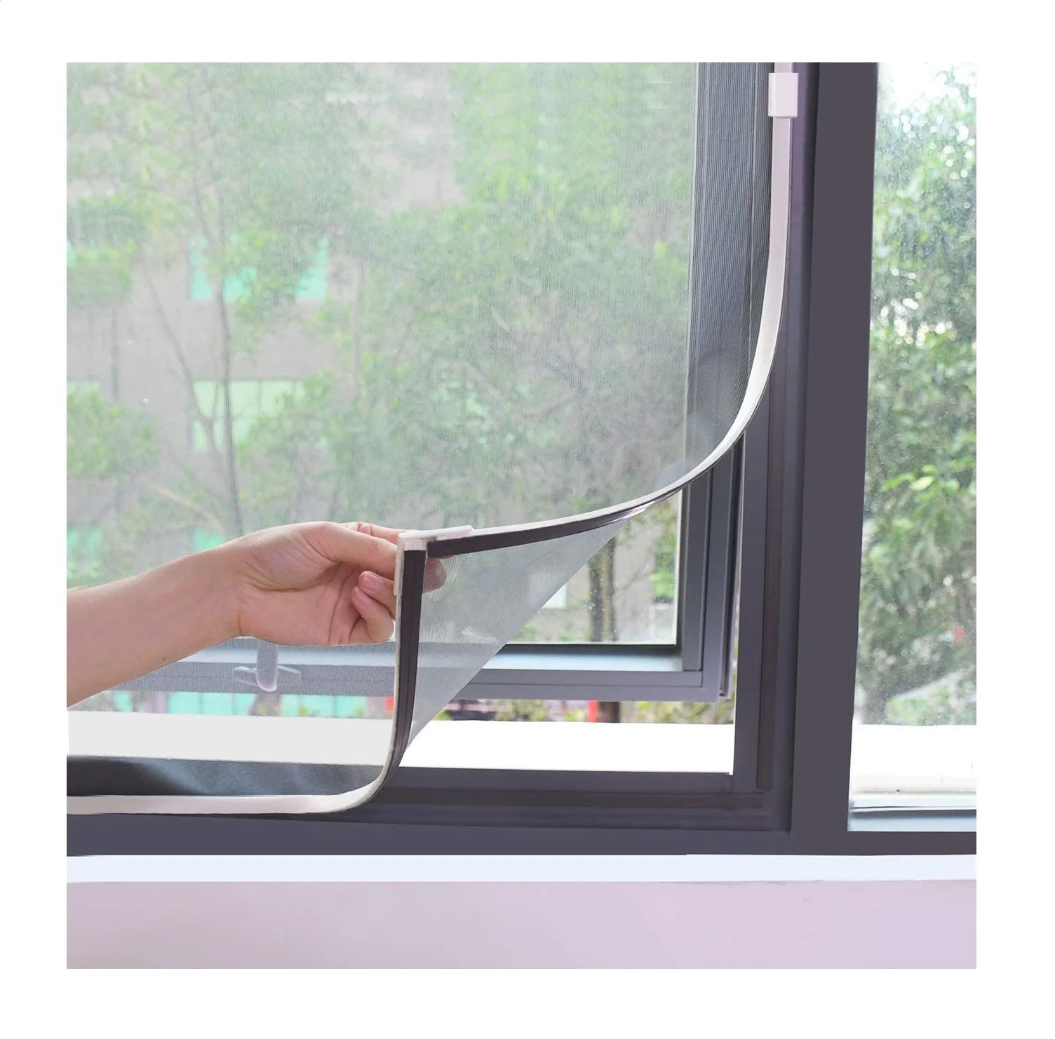 DIY Magnetic Fly Screen Mosquito Net Window Curtain Mesh With Frame