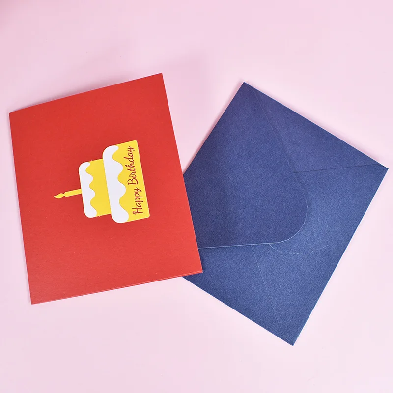 Aegean Gift Custom Luxury Carte Anniversaire Birthday Greeting Card Invitation Pop Up 3d Happy Birthday Card