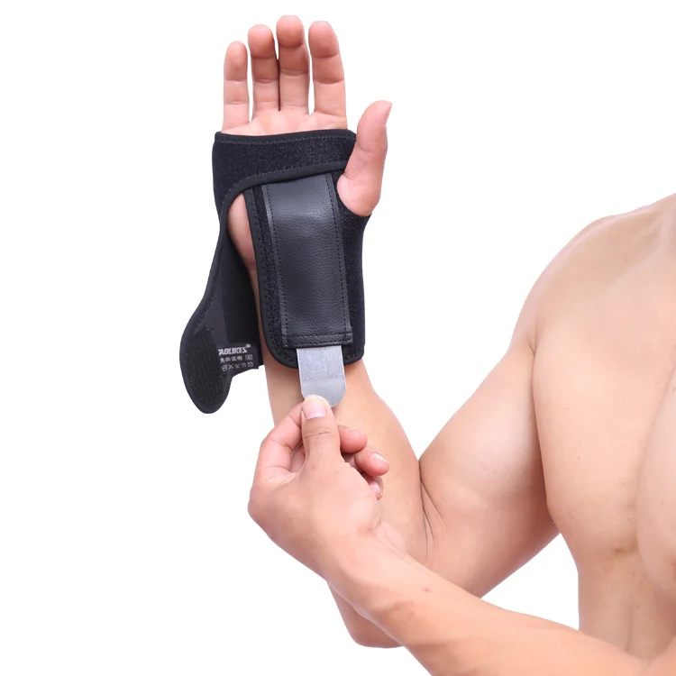 Aolikes Amazon hot selling Custom Palm Splint Support Carpal Tunnel Sport Wrist Wraps gym use wrist support