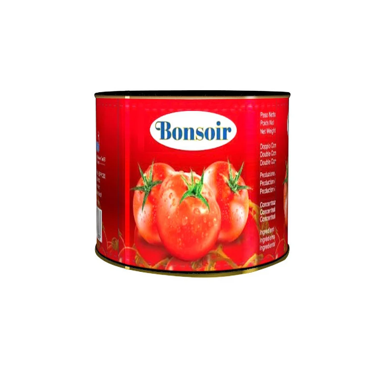 20 FOOT 4800 CARTONS POPELAR BONSOIR FACTORY DIRECTLY SALE FRESH TOMATO PASTE BRAND PRODUCED IN EUROPEAN Global export