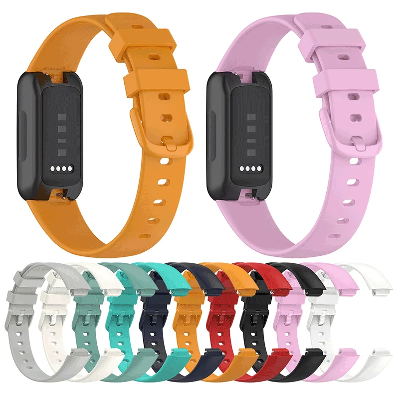 New Arrived Strap for Fitbit Inspire3 Watch Band Inspire 3 Wristband Official Color Buckle Silicone Watch Strap Metal Buckle