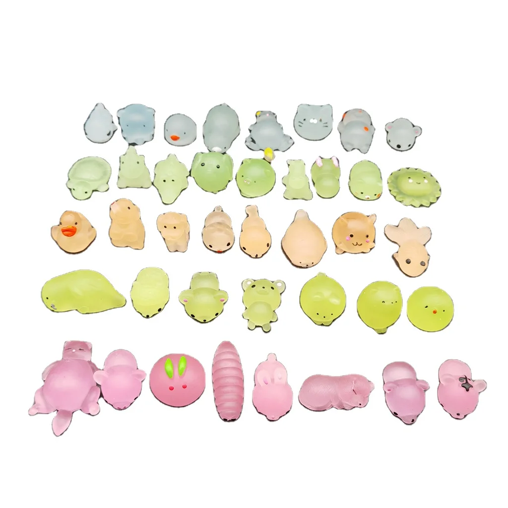 Glow in dark kawaii mochi squishy stress relief fidget toy