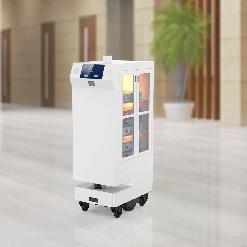 Delivery Robot Car Reeman Delivery Service Robot Intelligent Food Restaurant Hospital Delivery  Robot