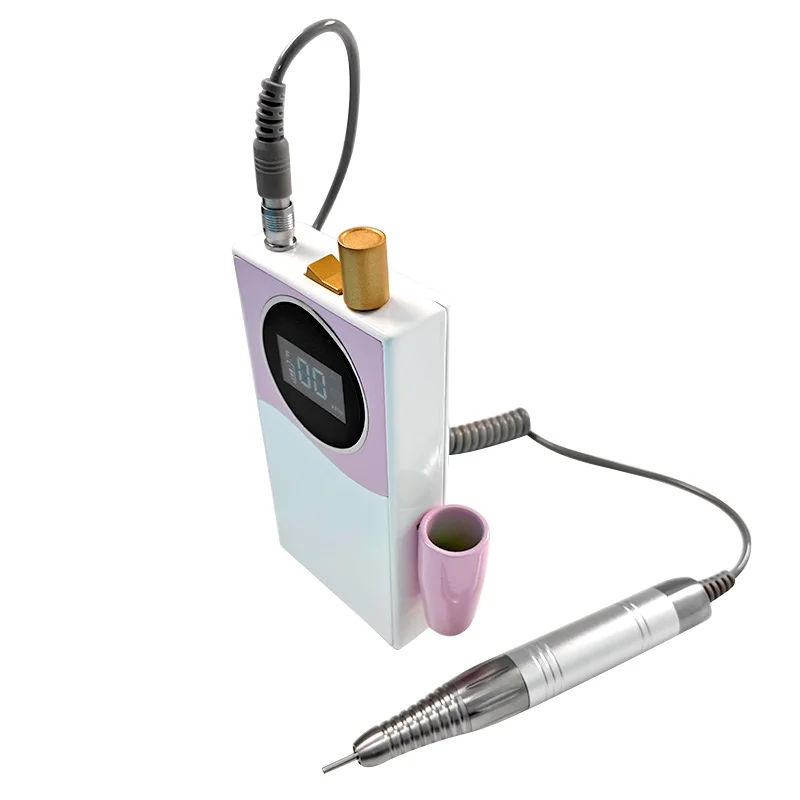 Professional Electric Nail Drill High Quality Gradient Color Power Storage Manicure Polisher 35000 RPM Wholesale