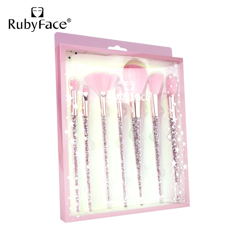 7 Pcs Rubyface Diamond Makeup Brushes Set Crystal 2020 in Stock Factory Supply
