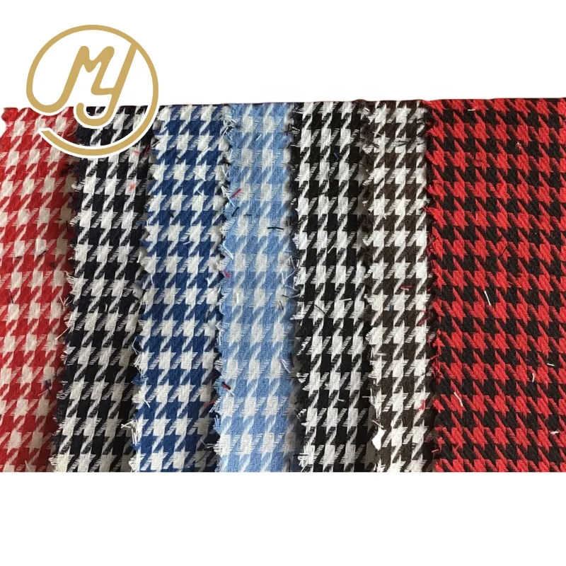 Wholesale Birds Check Houndstooth Shirts Plaid 100% Cotton Fabric