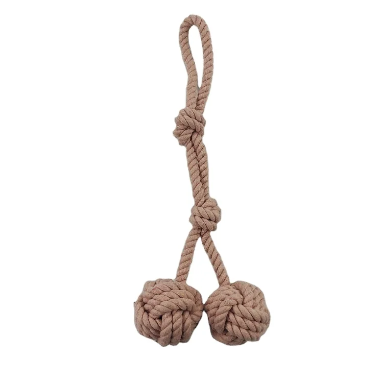 Wholesale 2 Colors Best Price Chinese Pet Suppliers Natural ECO Friendly Pet Dog Fashion Hemp Rope Toy Set