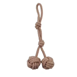 Wholesale 2 Colors Best Price Chinese Pet Suppliers Natural ECO Friendly Pet Dog Fashion Hemp Rope Toy Set