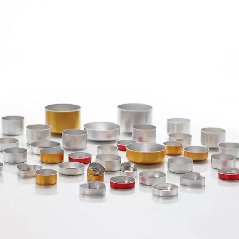 Wholesale Custom Aluminum 9Oz White Silver Thin Candle Metal Jar Aluminum Tealight Cups