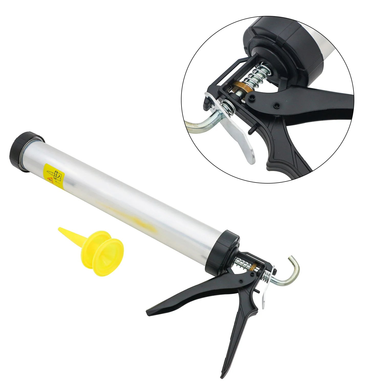 Anodized Aluminum Barrel Interior/Exterior Sealant Gun Professional Line Special Deluxe Manual Sausage Caulking Gun