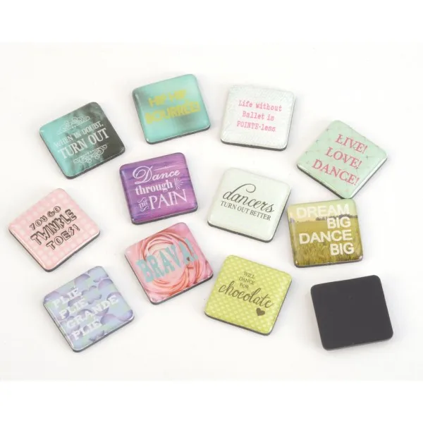 Hot Sells Square Souvenir Monolayer Magnet Vinyl Roll Epoxy Resin Fridge Magnet