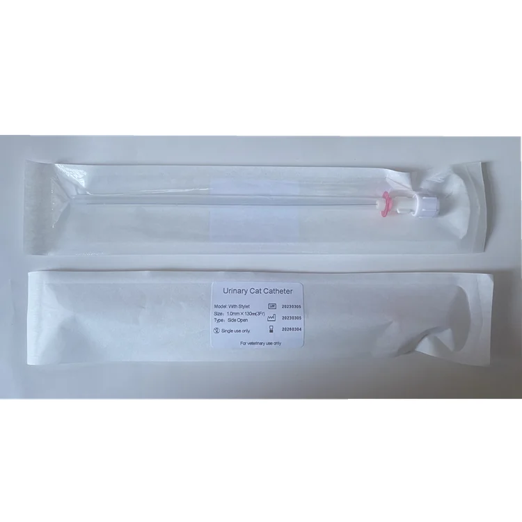 1.0mm and 1.3mm urinary catheter Pet hospital Disposables Cat Catheter with Stylet