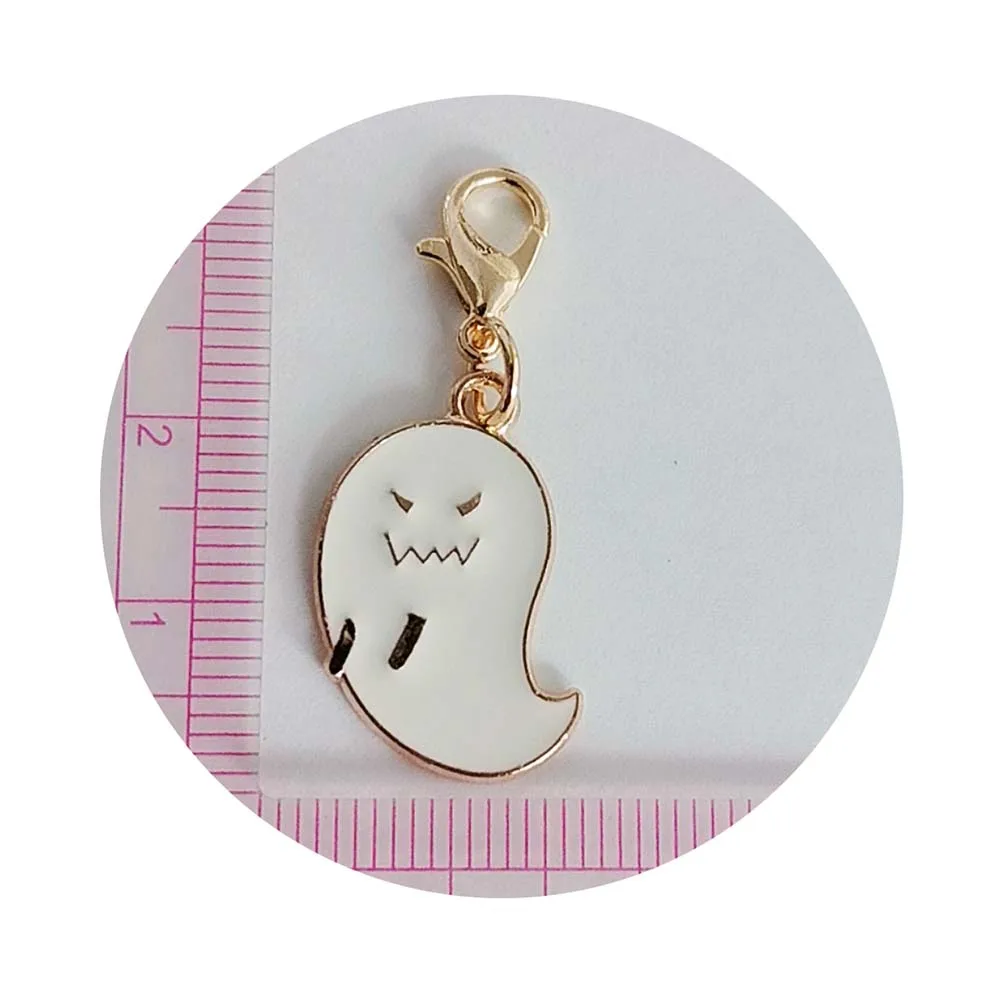 Bulk Halloween key chain kawaii ghost enamel charm DIY earring bag phone bracelet necklace pendant