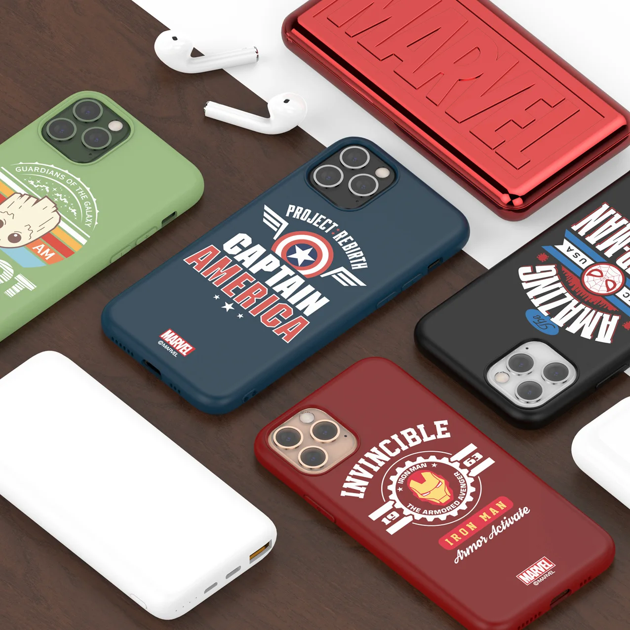 Marvel all-inclusive anti-fall personality fashion brand male Captain America Iron Man Spiderman for iphone 13 case anime