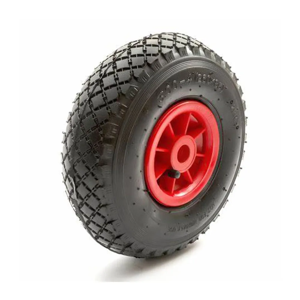 Made in Vietnam 10in 300-4 Pneumatic Replacement Tire Wheel with rust free hub for hand truck wagon utility cart trolley dolly