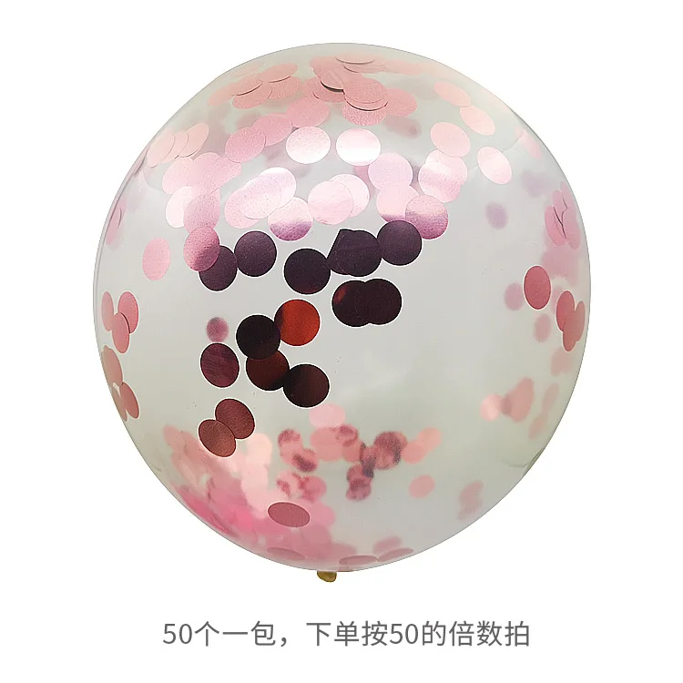 Wholesale market birthday decor sequin confetti transparent latex wedding