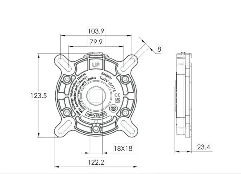 Safety brake RSB-1-18