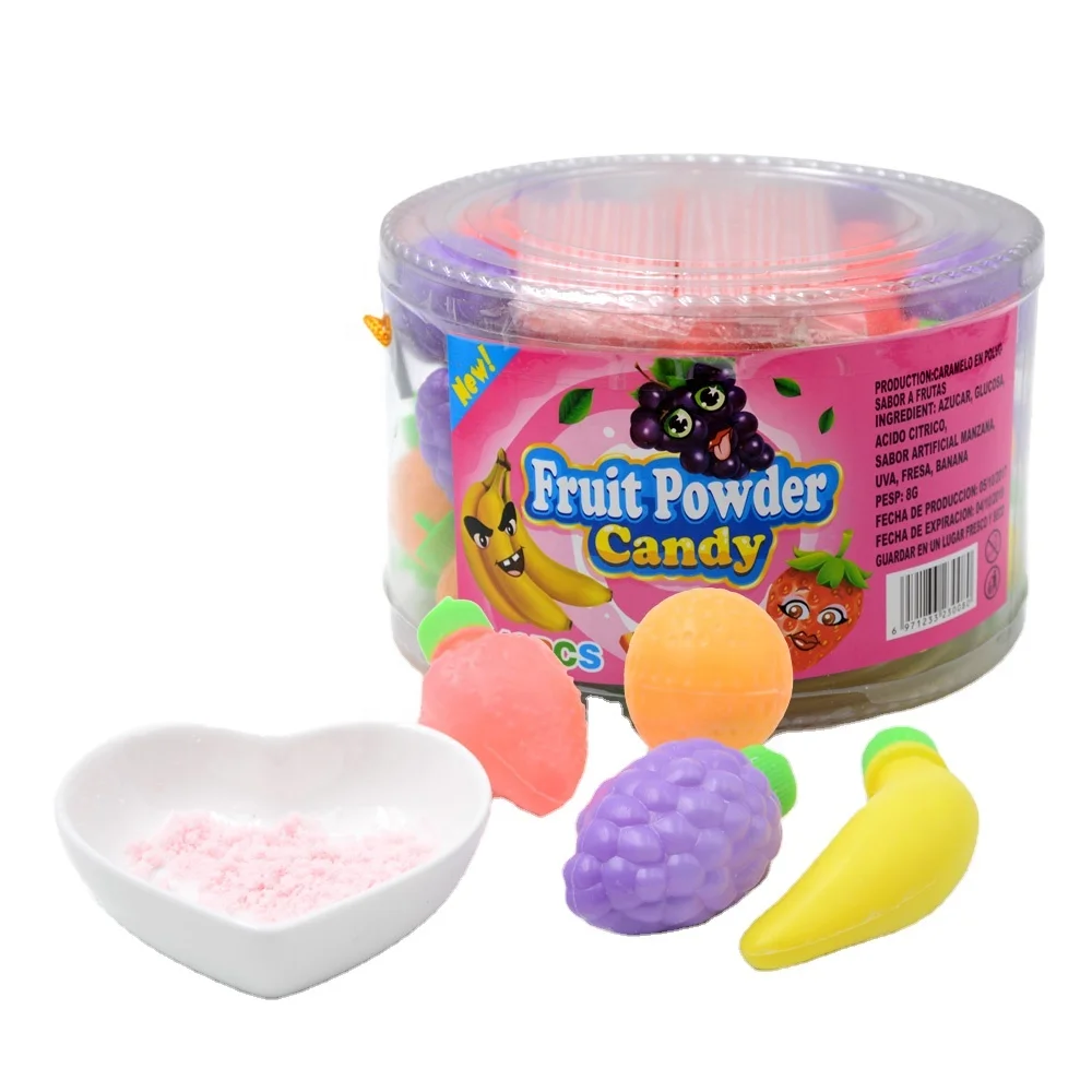 Забавные конфеты в форме фруктов, Кислая пудра, конфеты, Халяльные конфеты
