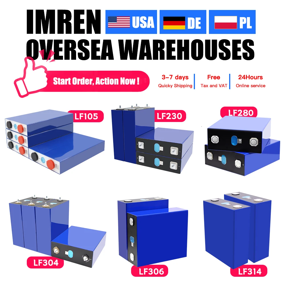 2024 306AH 10000 цикл 306Ah MB30 3 2 v lifepo4 аккумуляторные элементы 48V литий-ионная домашняя солнечная энергия