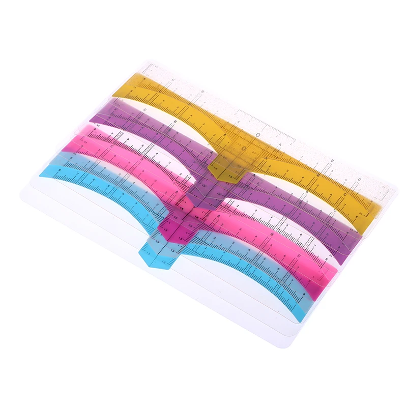 2023 New Arrival Eye Brow Stencil Eyebrow Line Adhesive Microblading Guide Permanent Makeup Tool ReusableSilicone Eyebrow Ruler