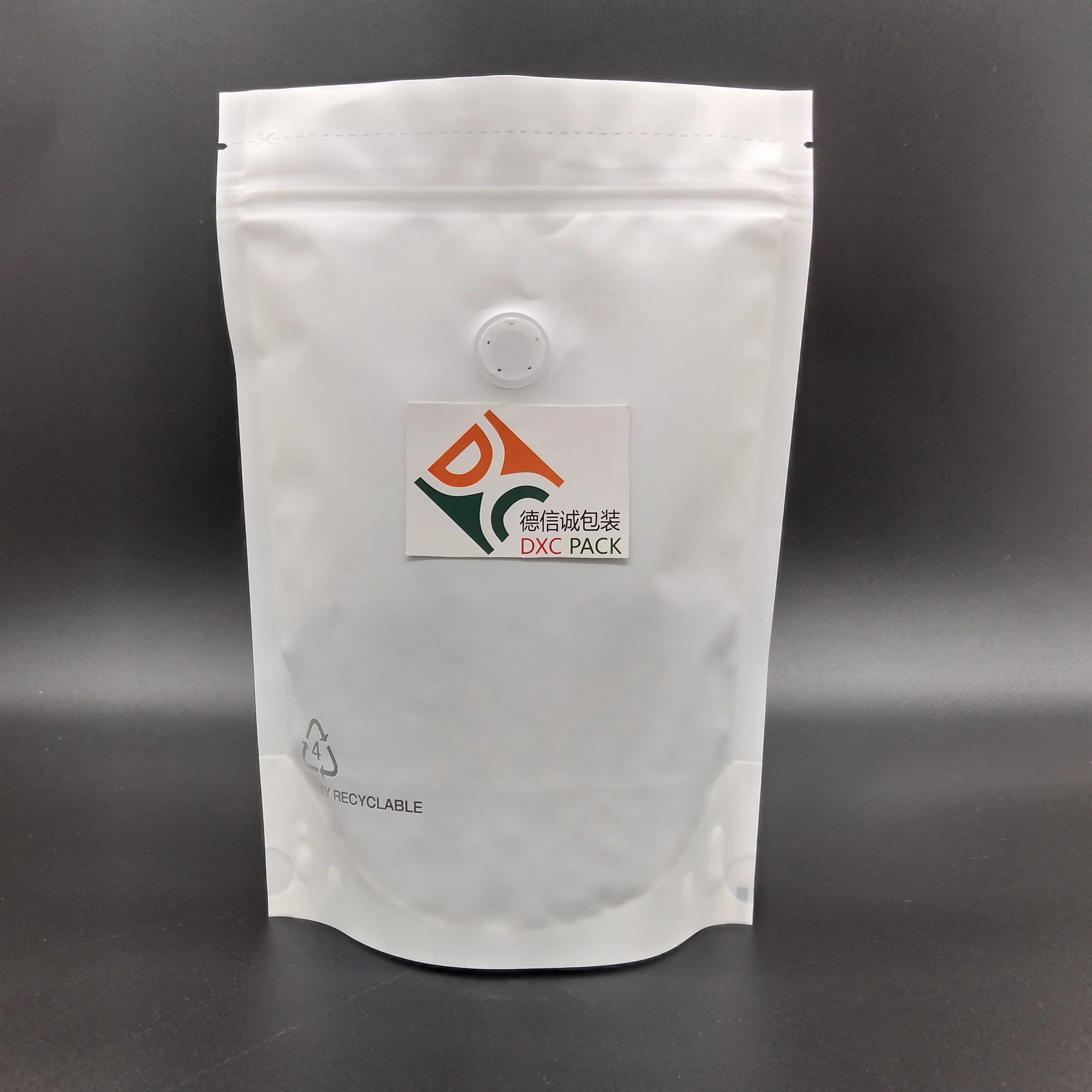 
Recyclable coffee bean packaging bag with valve 