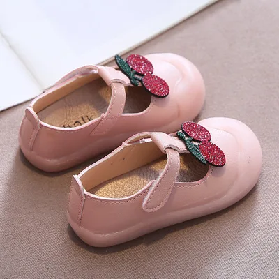 Choushan OEM Chaussures Pour Femmes Sweety Cherry Cream Colors Infant Walking Soft Girl Shoes