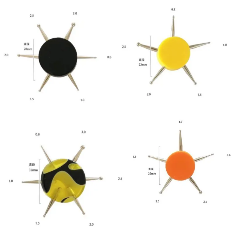 6 Head Nail Art Dotting Tools Disc Nail Drill Point Nail Tools Dot Painting Tools Pen DIY Art