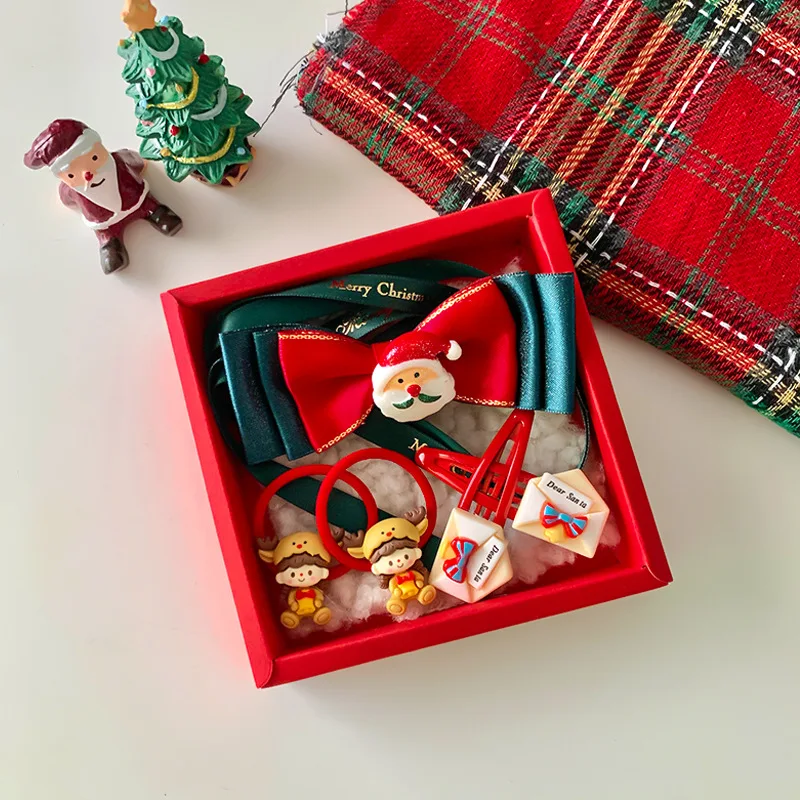 High Quality Christmas Hair Clip Cute Deer Snowman Santa Christmas Hairpin Bangs Clip for Girls