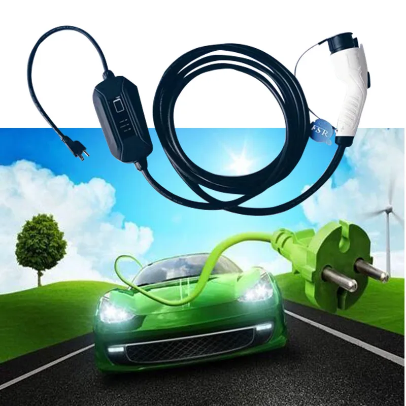 16A outdoor fast portable J1772 type1 to 62196 type2 ev charging cable