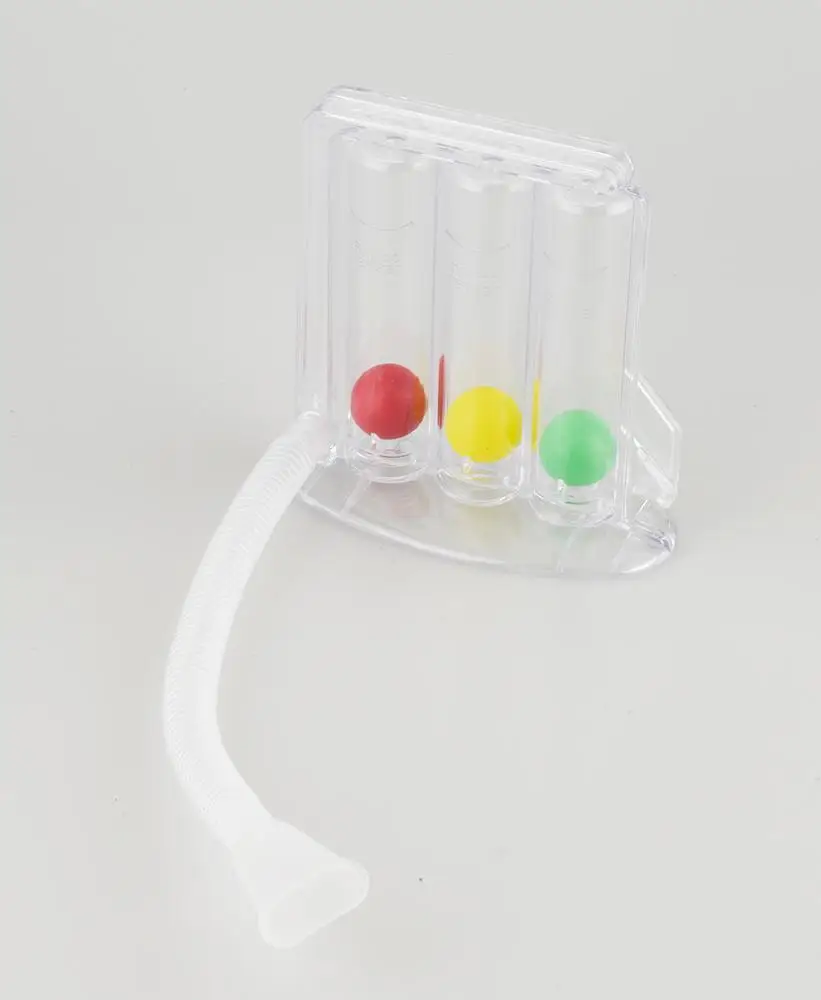 
Three balls spirometer for normal breathing restored trainings splanchnocoele operation 