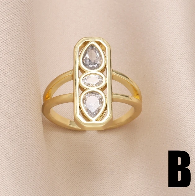 Wholesale Gold Plated Pearl Ring Dainty Gold Plated Rhinestone Knot Ring For Women Girls