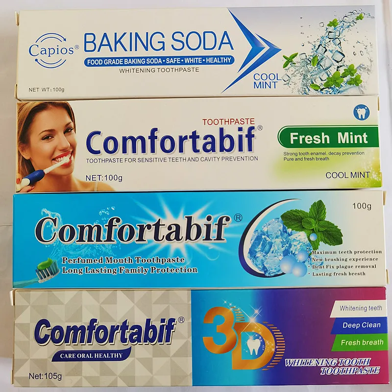 Comfortabif Oem Odm Charcoal Whitening Toothpaste Dental Organic Repair And Protect Whitening Toothpaste