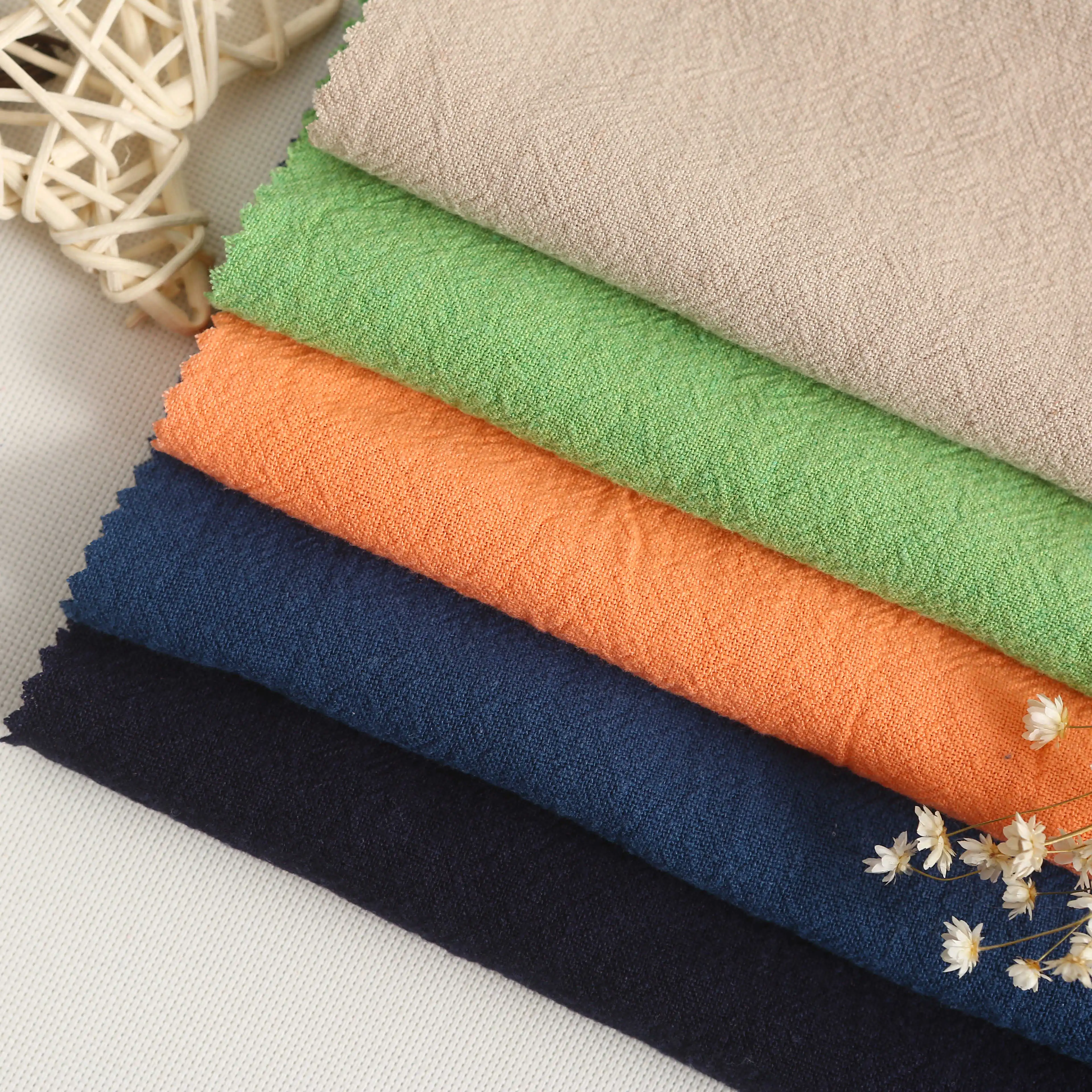 Высокое качество в наличии из вискозы льна смесь Добби ткань для одежды