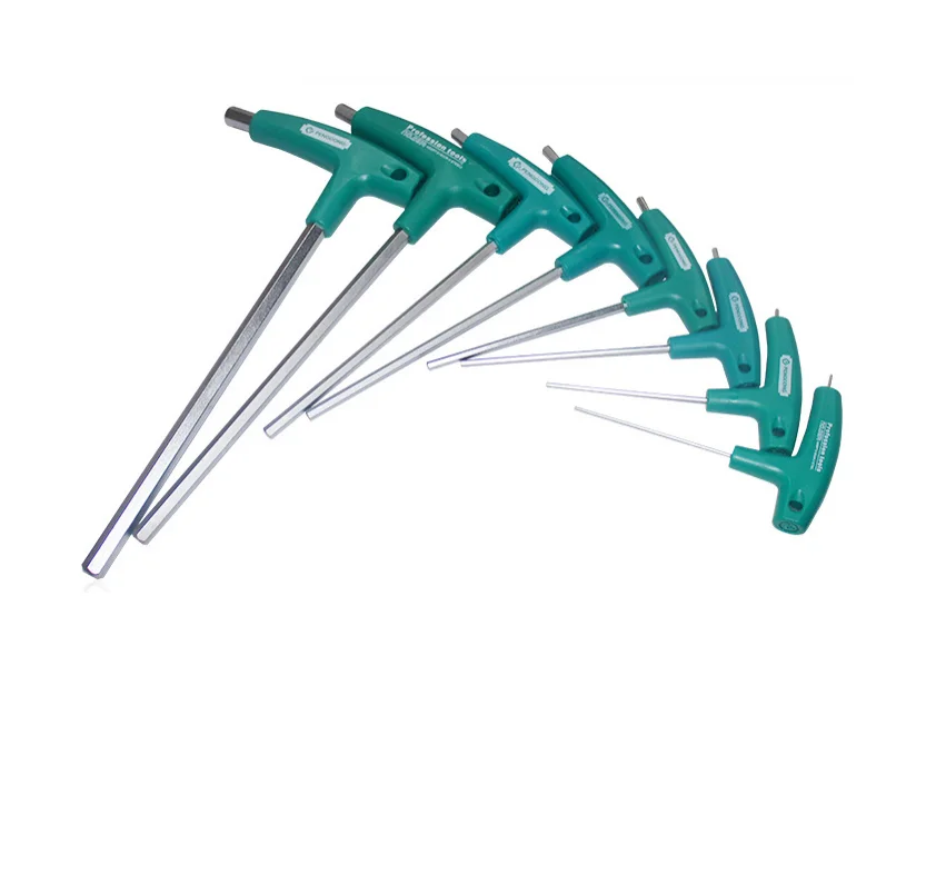 
CRV DIYWORK Allen Hex Key Wrench T Chrome-Vanadium Steel Handle Inner Hexagon Wrench 2.5mm 3mm 4mm 5mm 6mm Hand Tool Spanner 