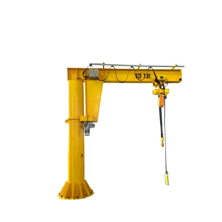3 ton 360 degree rotation electric foundation mounted slewing jib crane manufacturer