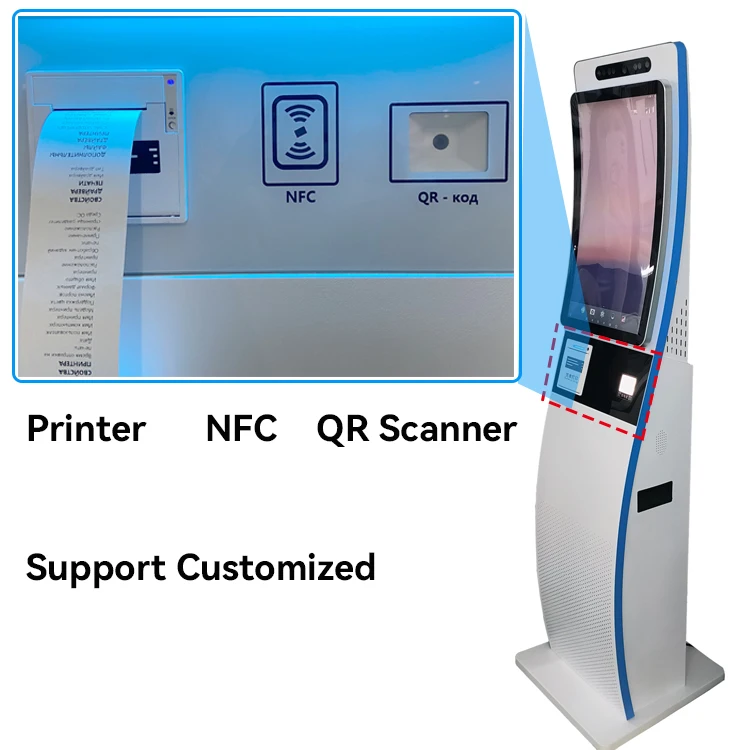 self ordering kiosk terminal in restaurant table stand ordering kiosk reading qr code android kiosk tablet