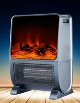 New Arrival Winter Electric Heaters Remote Control 3D Fire Flame Design Portable Installation Home Use PTC Ventilation Bedrooms