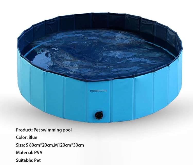 
Pets Portable Dog Bathtub Indoor Outdoor Foldable Dog Swimming Pool 