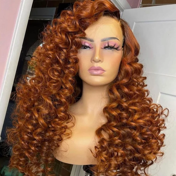 Ombre Brown Hair Wig Long Human Hair Wigs 613 Highlight Color Body Wave Transparent Remy Lace Front Wigs Virgin 150 Density