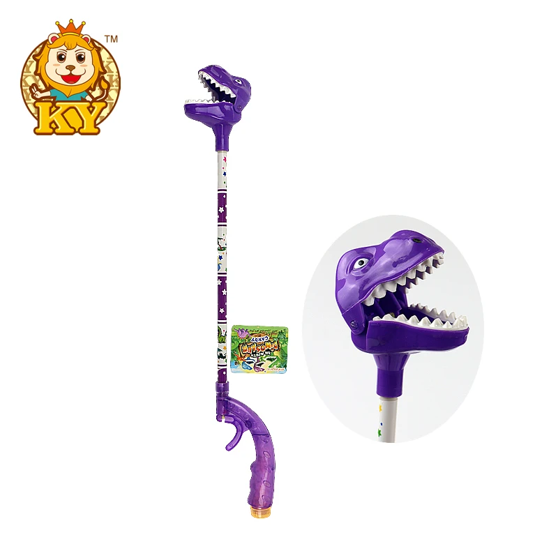 Wholesale funny dinosaur toy with sweet Puffed hard candy