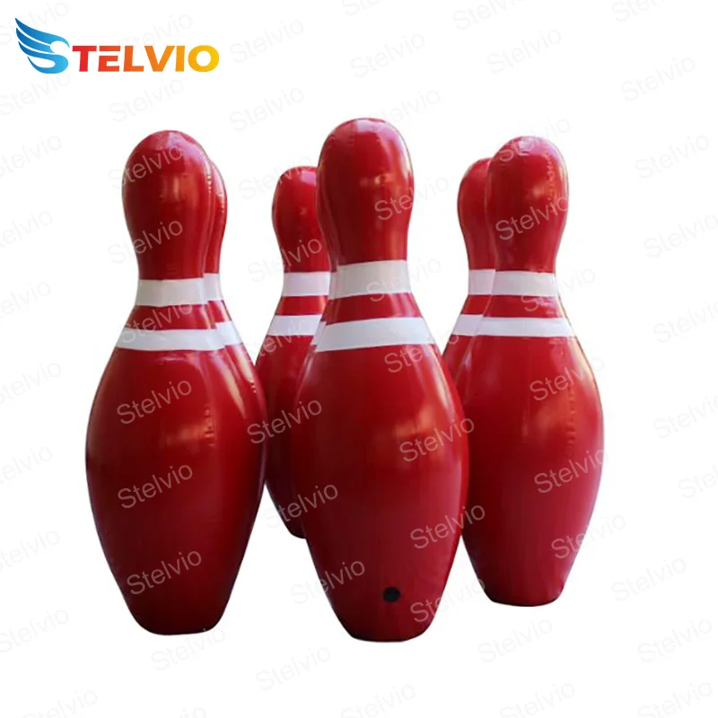 Giant Durable PVC Tarpaulin Bowling Pins Human Bowling Games inflatable penguin bowling game For Sale